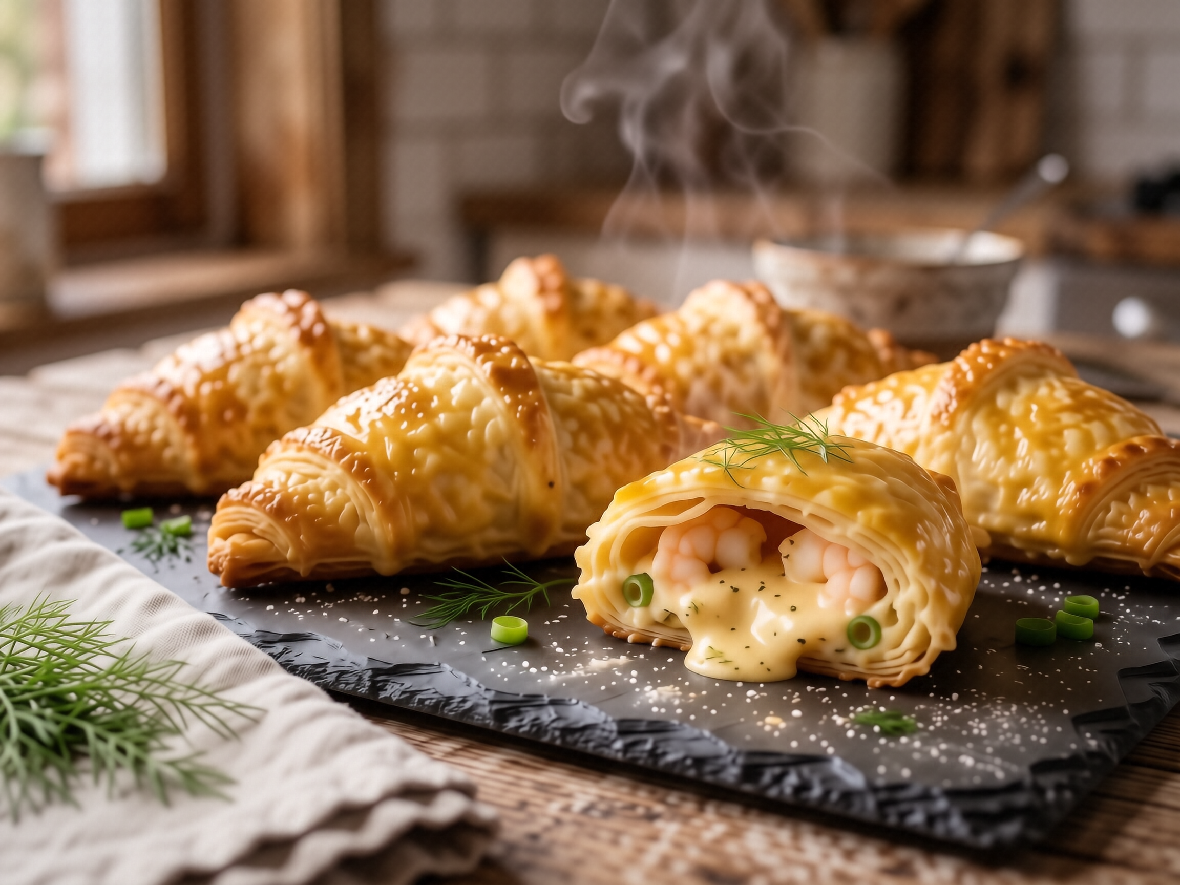Krabben-Käse-Taschen