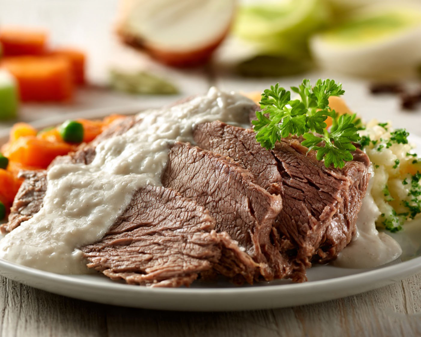Rindfleisch in Merrettichsauce