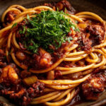 Spaghetti mit Kraken-Tomatensauce