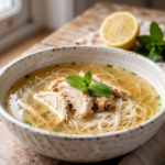 frische Hühnersuppe