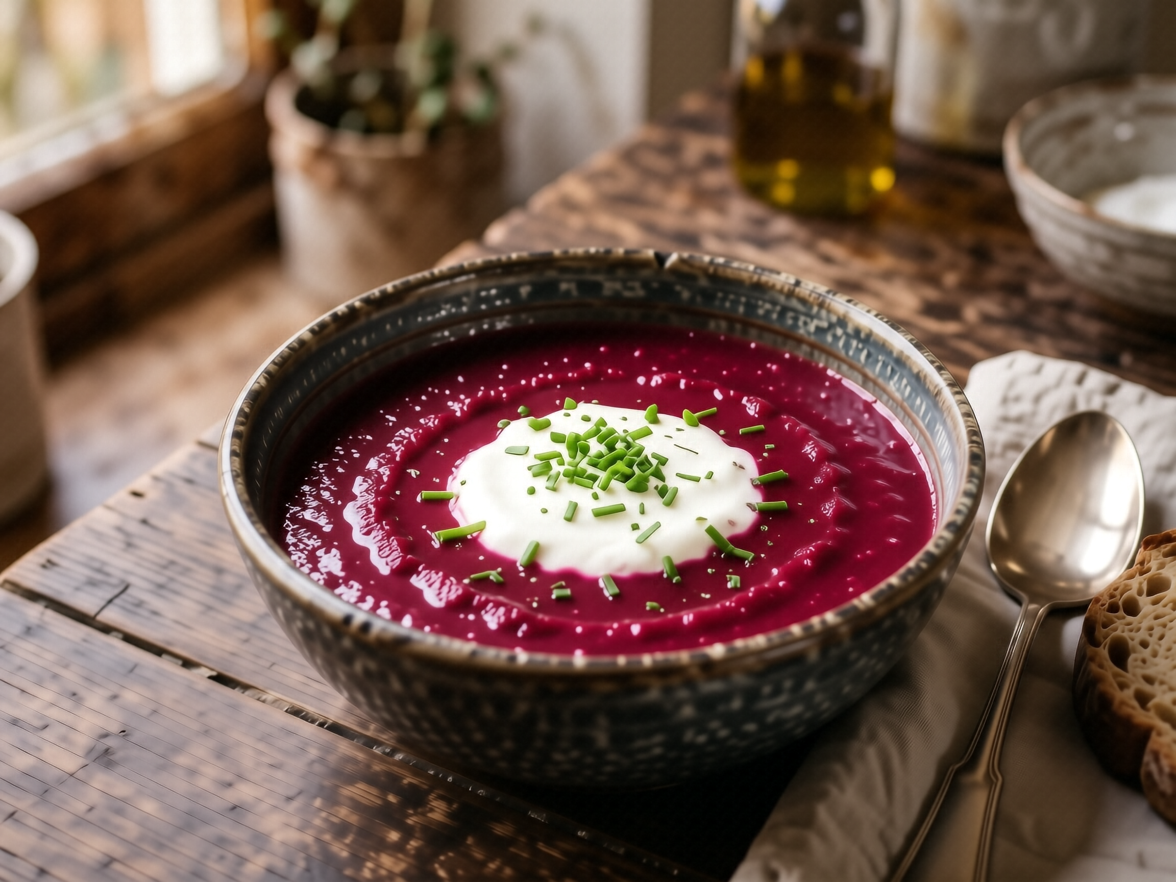 jüdische rote Bete Suppe (Borscht)